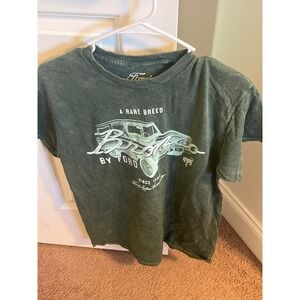 Ford Bronco T Shirt Mens Medium Green‎ A Rare Breed Graphic Tee Short Sleeve